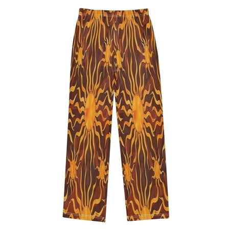 Boy s Pajama Pants Boys Long Sleep Pants Children s Pajama Pants Loose Fitting Pajama Pants are Convenient to Put on and Take off M Orange Sun