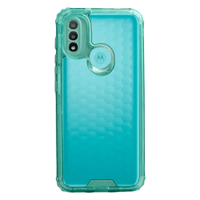 Funda Otter Cely Vesmir 360 Contonor Uso Rudo Para Moto E20 Menta con 2 Micas de Cristal