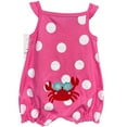 thumbnail image 2 of Carter's Baby Girls Cotton Romper One-Piece Outfit Size 9M Pink Polka Dot Crab, 2 of 3