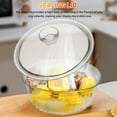 thumbnail image 3 of Cacerola redonda de vidrio con tapa, juego de ollas de vidrio transparente para horno y estufa, utensilios para hornear de vidrio de borosilicato, olla de vidrio con tapa, 3 of 8