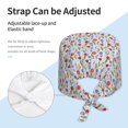thumbnail image 4 of Kdxio Tulips Flowers Pattern Turban Hat for Women Men Comfortable Adjustable Cleaning Working Cap with Sweatband, 4 of 8