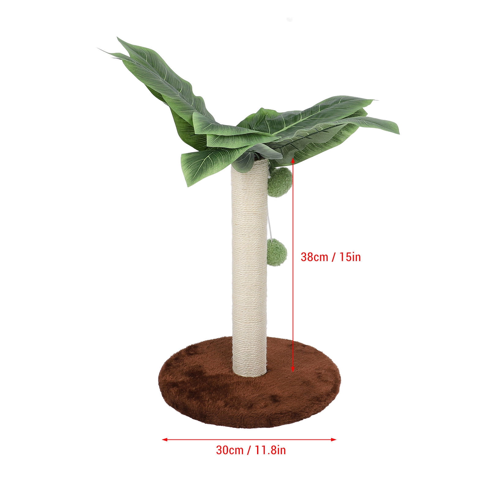 BOKYAN Compact Sisal Cat Scratching Post with 3 Plush Balls – Sturdy, Space‑Saving, Furniture‑Protecting Cat Tree for Home