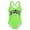 Green, variant on Toddler Girls Bathing Suits UPF 50+ Protection Sleeveless Green Stretch Crisscross Back 1 Piece Swimsuit 2T