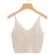 thumbnail image 4 of Guardurnaity Top corto de punto para mujer a la moda, Tops cortos sin mangas de algodón, lencería, ropa interior, ropa de calle, chaleco, camiseta Prendas para la parte del cuerpo albaricoque Guardurnaity AP000157-04B, 4 of 6