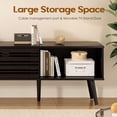 thumbnail image 5 of TV Stands With Storage Mid Century Modern TV Stands for up to 70" TV with Storage, Fluted Wood TV Stand for Living Room, Boho Media Console, Entertainment Center with Cable Management,Entertainment, 5 of 10