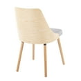 thumbnail image 6 of LumiSource Natural Wood, Grey Fabric Anabelle Chair (Set of 2), 6 of 8