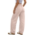 thumbnail image 4 of Sundazz Womens Wide leg Pants Drawstring Lightweight Pants Loose Travel Casual Pants with Pockets, 4 of 8