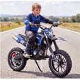 thumbnail image 3 of 40CC Kids Dirt Bike, 4-Stroke Gas Powered Mini Motorcycle for Kids Ages 6-14, 25MPH Youth Off Road Dirt Bike with Dual Disc Brakes, Full Suspension, No Oil Mixing, Easy Start, 3 of 9