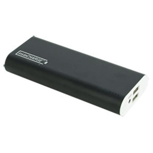 Instacharge EL12000U 12000 mAh Dual USB Power Bank Portable Battery Charger Black