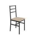 thumbnail image 7 of UHOMEPRO 5 Piece Kitchen Table Set, Solid Wood Dining Table Set with 4 Chairs, Farmhouse Dining Room Set for 4, Rectangle Kitchen Table and Chairs for Bar Dining Room Breakfast Nook, Beige+Black, 7 of 7