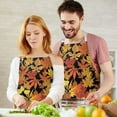 thumbnail image 3 of Autumn Fall Leaves Pattern Apron-Garden Aprons for Women with Pockets-Cotton Linen Waterproof Kitchen Cooking Gardening Aprons Adjustable for Kitchen,Cooking,BBQ and Salon 33"x27", 3 of 7