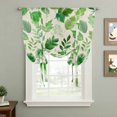 thumbnail image 2 of Green Leaves Balloon Curtains for Windows, Bedroom Curtains 54 Inch Length, Spring Plants Rustic Vintage Botanical Tie Up Curtains Panels Thermal Insulated Bathroom Curtains Window 42"x54", 2 of 8
