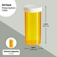 thumbnail image 2 of Juvale Pill Bottles with Caps - 50 Pack, 8 Dram, Orange Plastic - Empty Pill Bottles & Vials for Travel & Medical Party Decorations, 2 of 10
