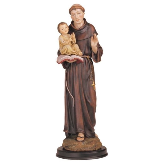 12 Inch Saint Anthony Holy Figurine Religious Decoration Statue Decor
