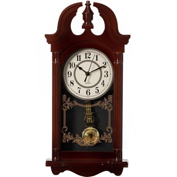Reloj de pared Clockswise estilo abuelo vintage 40 cm marrón