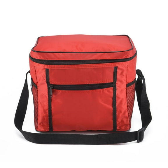 Kayannuo Insulated Thermal Cooler with Shoulder Strap, Bright Red