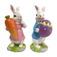 thumbnail image 2 of 2 figuras de conejo de Pascua de resina, encantadoras y creativas, para decorar patio, oficina, dormitorio y ., 2 of 8