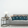 thumbnail image 3 of Ambesonne Moon Throw Pillow Cover 4 Pack, Clouds Stars and Moon, 16", Dark Blue Salmon White, 3 of 7
