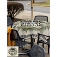 thumbnail image 6 of Square Outdoor Tablecloth with Umbrella Hole Farmhouse Leaves Outside Table Cloth Waterproof Patio Table Cover Florals Vintage Beige Black Plaid Zipper Tablecloths for Picnic Party Camping 60x60 Inch, 6 of 8