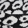 thumbnail image 4 of LR Home Small Abstract Indoor Round Pouf, Black/White, 18" x 18" x 14", 4 of 9