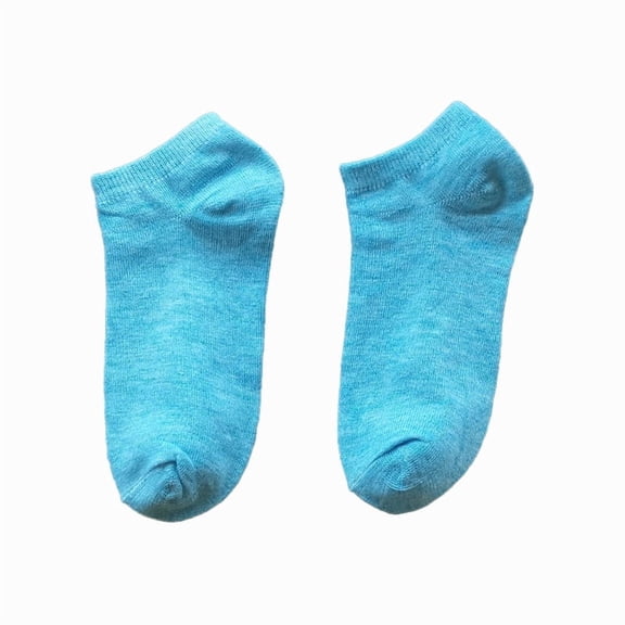 XmhyTop-A 5 Pairs Thin Breathable Ankle Socks Sport Athletic Low Cut Socks, Moisture Wicking Cotton Socks,Blue