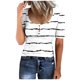 thumbnail image 1 of Blusas de Manga Corta para las Mujeres Cuello Redondo Botón Arriba Camiseta Suelta, Top de Algodón de Imitación Casual para Diario, 1 of 2