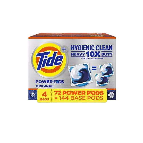 Tide Power PODS + Ultra OXI with Odor Eliminators Laundry Detergent Pacs (72 Ct)