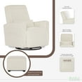 thumbnail image 5 of Evolur Holland Upholstered Swivel Glider | Rocker I Included Lumbar Pillow I Modern Design, Thunder, 5 of 13