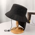 thumbnail image 2 of Vêtements de Randonnée Cool Chapeau de Pluie Visière de Plage Locale Phrase Chapeau Souple pour Hommes Plage Femmes Sac Chapeau pour Femmes avec Trou pour Queue de Cheval Chapeau pour Hommes Visière Extérieure Mariée Chapeau de Course Été Mince Chapeau de Pêcheur, 2 of 4