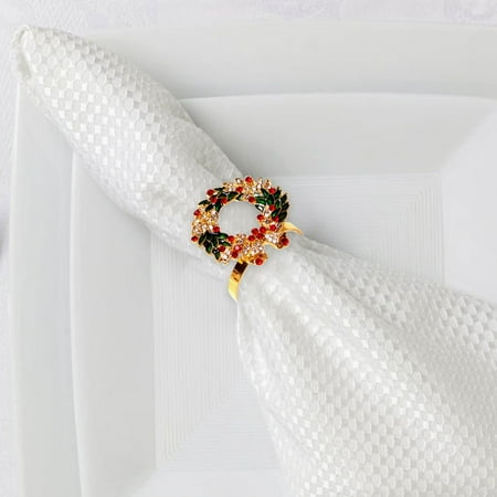

Wreath Napkin Rings Are Suitable For Christmas Table Setting Wedding Receptions Christmas Thanksgiving And Home Kitchens For Casual Or Formal Event & Party A