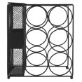 thumbnail image 3 of LAFGUR Iron Wine Rack Wine Stopper Holder Black Display Storage Holder Standing Shelves, 3 of 8
