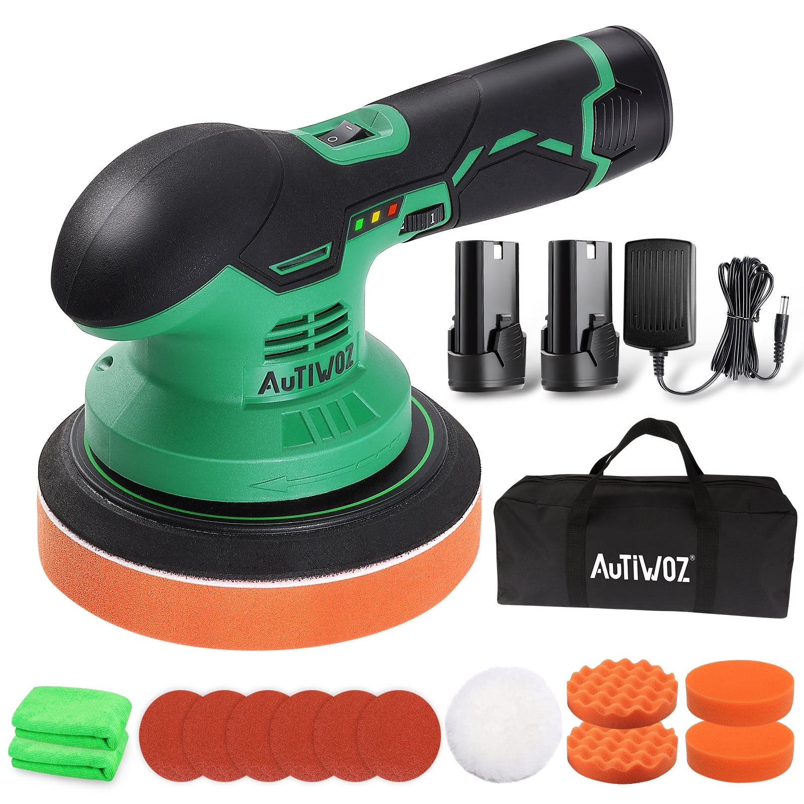 Cordless Car Buffer Polisher, 6 Variable Speed Lithium Rechargeable