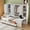 White, variant on Mintazer Twin Platform Daybed with Desk & 2 Cabinets, Wooden Bed Frame with 6 Shelves & 3 Drawers for Bedroom Playroom Guest Room, Grey