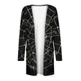thumbnail image 4 of WXLWZYWL Halloween Cardigan for Women Funny Halloween Print Open Front Cardigans Long Sleeve Sweater Coats Tops, 4 of 5