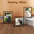 thumbnail image 2 of Gold Floating Frame ;x; Vertical Set For Picture x x x Tabletop Shelf Photo Frame Classy For Wedding Birthday Anniversary Home or Office Decor, 2 of 8