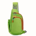 thumbnail image 2 of LEEYNEER Sac de Poitrine de Sport en Nylon Léger et Pliable - Sac Bandoulière Unisexe avec Sangle Ajustable, Multiples Compartiments et Poches en Maille pour Vélo, Gym et Voyage en Plein Air - Noir Fol, 2 of 6