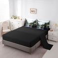 thumbnail image 5 of Homewish Woodland Animal Bear 7pcs Bedding Comforter Set,Rustic Natural Scenery Queen Bedding Sets,Green Brown Queen Sheet Sets For Kids,Microfiber Bedroom Decor Reversible, 5 of 8
