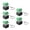 Dark green, variant on 7829 Portable 5Pcs Switches Tester Fidgets Fun Stress Toy Keychain For Keyboards Lovers