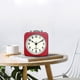 thumbnail image 2 of 2025 Latest Model Analog Alarm Clock Red Square Silent Small Metal Travel Alarm, 2 of 5