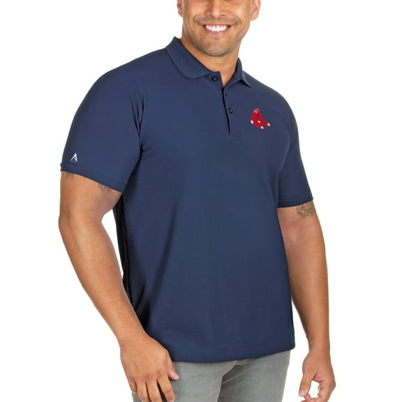 Men's Antigua Navy Boston Red Sox Big & Tall Legacy Pique Polo
