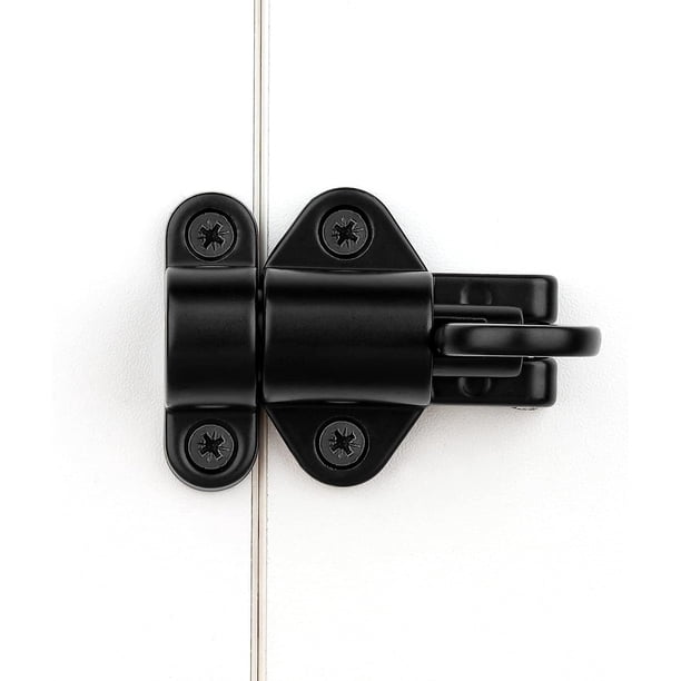 6 Packs Self-Closing Latches，Black Spring Door Lock，Resilient Bolt ...
