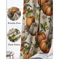 thumbnail image 3 of Thanksgiving Kitchen Curtains Orange White Pumpkin Fallen Leaves Cafe Short Curtains for Bathroom Blackout Window Curtain Grommet Small Window Treatment Tier Drapes for Bedroom Living Room 52"x45"x2, 3 of 9