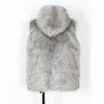 thumbnail image 4 of Men's Faux Fur Hooded Jacket Vest Light Gray XL, 4 of 5