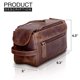 thumbnail image 2 of KOMALC Premium Buffalo Leather Neceser unisex Kit de viaje Dopp, 2 of 5