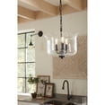 thumbnail image 6 of Progress Lighting Winslett 3-Light Semi-Flush Mount, Matte Black, Seeded Glass Shade, 6 of 7