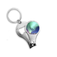 thumbnail image 1 of Noche de estrellas Arctic Aurora Snow Cortador de clavos Anillo Llavero Abrebotellas Clipper, 1 of 3