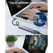USB C Hub Ethernet,4K USB C to HDMI Hub,8 IN1 Multi-Port USB C Adapter,Type C Dock Dongle Compatible for MacBook Pro Air Ipad