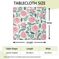 thumbnail image 2 of Square Tablecloth with Elastic Edges 34 * 34 Inch Pioneer Waterproof Hand Drawn Roses Table Cover Washable Indoor and Outdoor for Party Kitchen Dinner Banquet Patio Picnic, 2 of 6