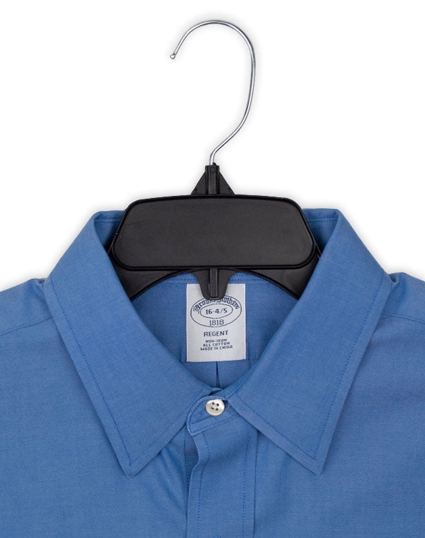 HangOn Shirt Hangers Recycled Plastic with Notches, Black, 19 Inch Pack of 25