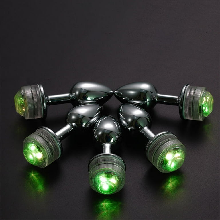 plug anal com luz Birdsexy Anal Plug Metal Colorful Light Butt Plug with Remote Control for  Adult Sex Toys, M